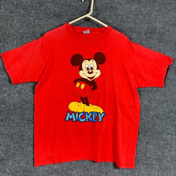 Other - VTG Wellington‎ Apparel Mickey Mouse T Shirt Mens Large Red Disney Retro 90s USA